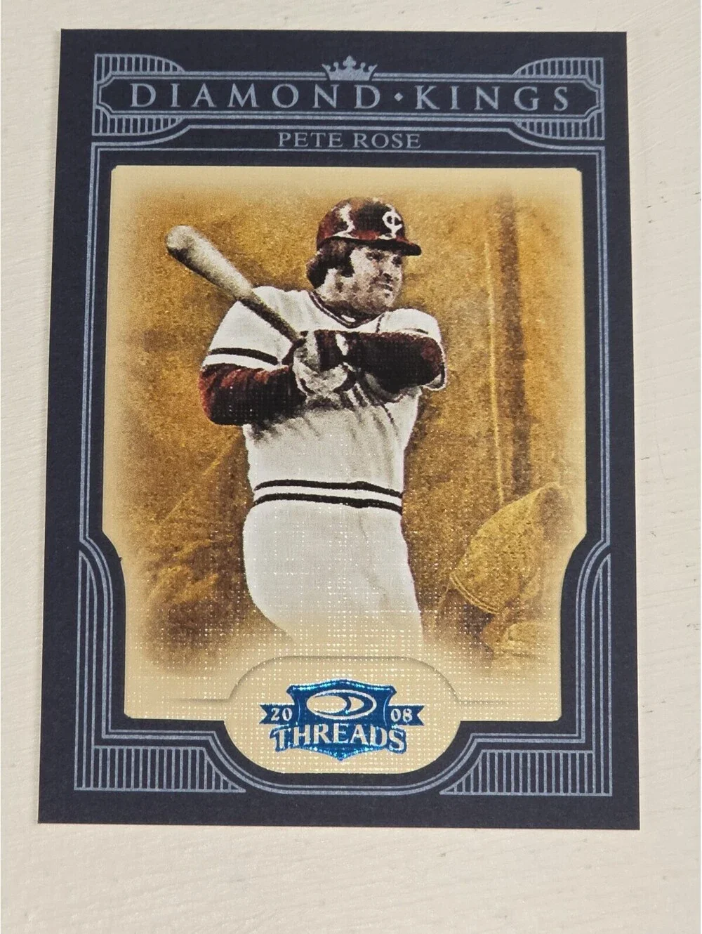 2008 Donruss Threads Pete Rose Diamond Kings Blue Framed #d/50 DK-36